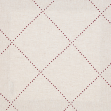 natural linen napkin with red check diamond moroccan print