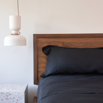 Huddleson Black Linen Pillow Sham 