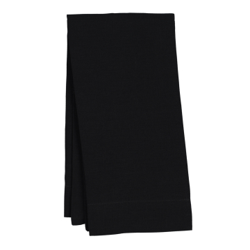 Black linen napkin