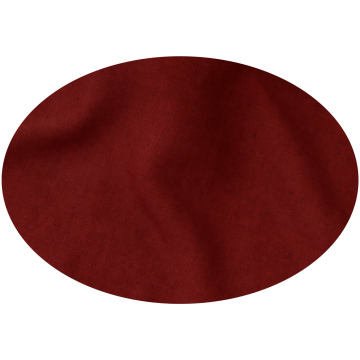 Burgundy oval linen tablecloth