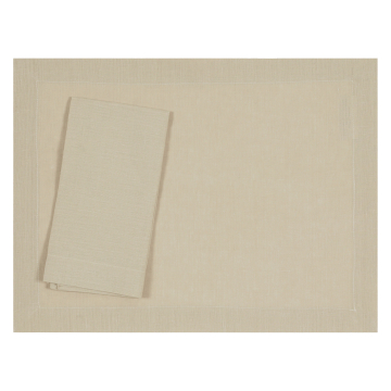 Camel honey caramel gold linen placemat placesetting set 