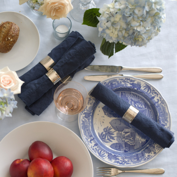 Navy Blue Linen Napkin
