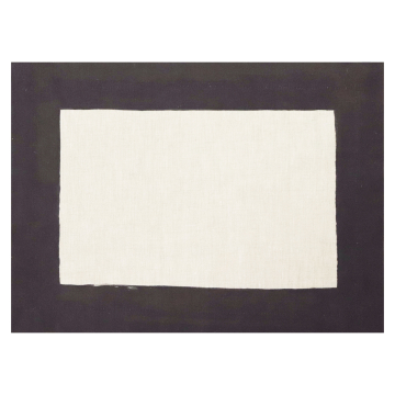 Huddleson Cinta Natural Linen Placemat with Black Border
