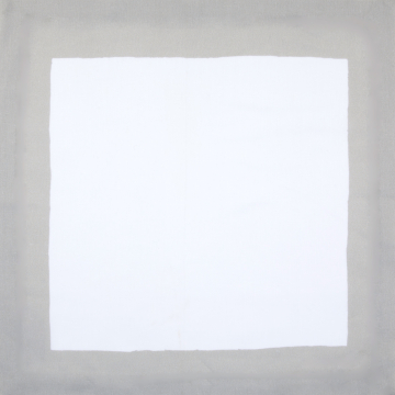 Cinta White Linen Napkin Concrete Grey Border