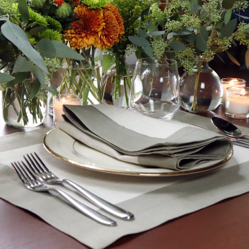 Cinta Herb Green Border Linen Placemat