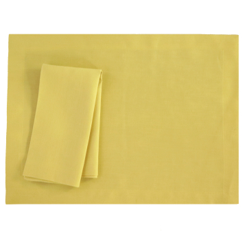 Citron yellow linen placemat