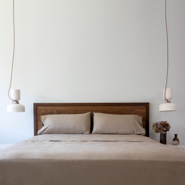Coffee Brown Linen Fitted Sheet
