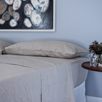 Dark Natural Linen Sheet Set test
