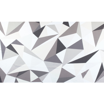 Geometric print rectangular tablecloth grey