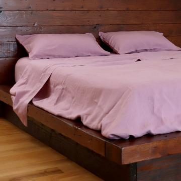Heather Lilac Linen Pillowcase (Pair)