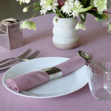 Heather Lilac Square Linen Tablecloth