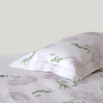 Peony Floral Linen Pillow Sham (Pair)