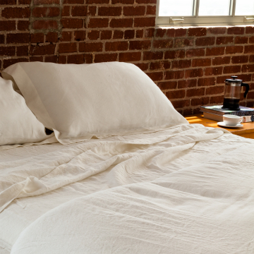Ivory Linen Duvet Cover