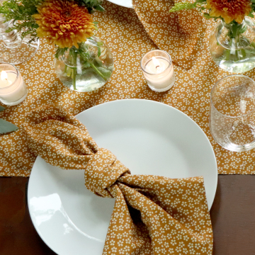 Japanese Flower Ochre Napkin
