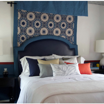 Melita Aqua Linen Pillow