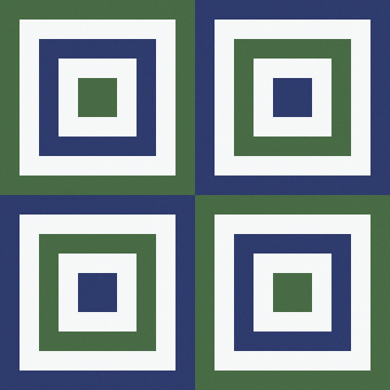 Huddleson Maze Blue Green Geometric Linen Napkin