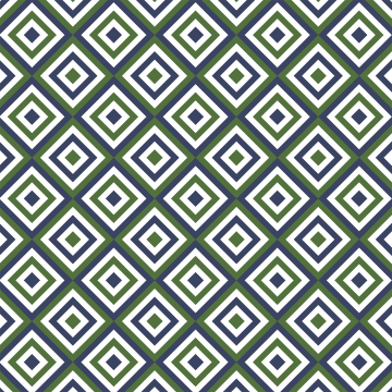 Huddleson Maze Blue Green Geometric Printed Linen Tablecloth