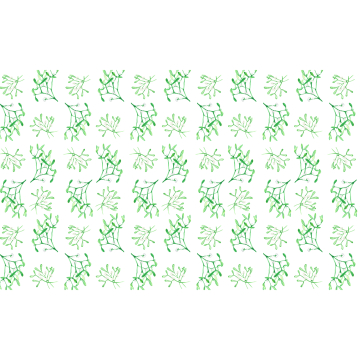 Mistletoe Christmas Linen Tablecloth Rectangular White and Green