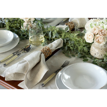 Natural Linen Napkin with Hemstitch