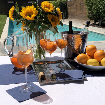 Navy Blue Linen Cocktail Napkin