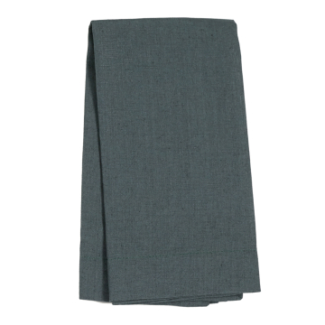 Petrol dark teal green linen napkin