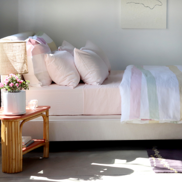 Cinta Pastel Stripe Linen Pillow Sham (Pair)