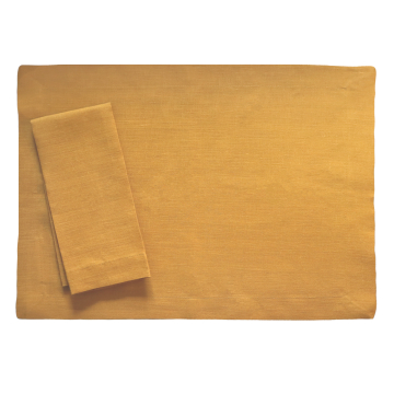 gold linen placemat