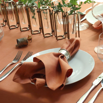 Sienna Orange Linen Napkin