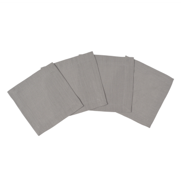 Silver Grey Linen Cocktail Napkin