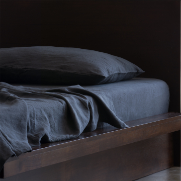Slate Charcoal Grey Linen Pillowcase (Pair)