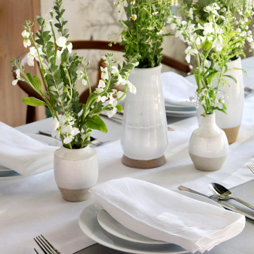 White Linen Table Runner