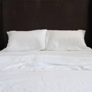 Huddleson White Italian Linen Top Sheet 