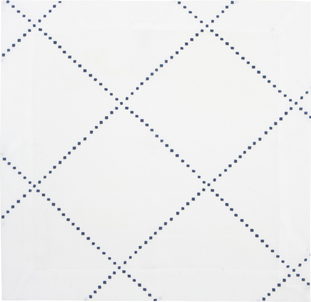 Anfa Blue and White Linen Napkin