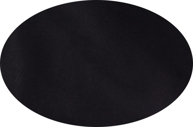 Black Linen Oval Tablecloth