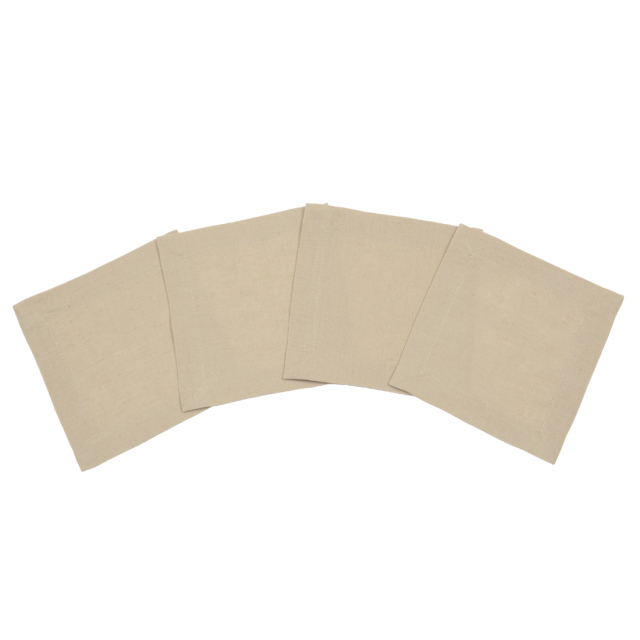 camel gold sand linen cocktail napkin
