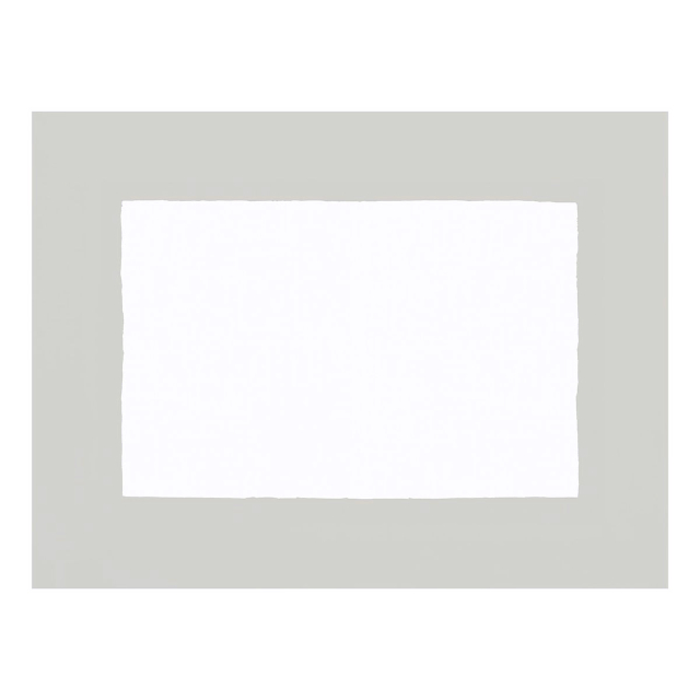 Huddleson Cinta white linen placemat with a concrete grey border