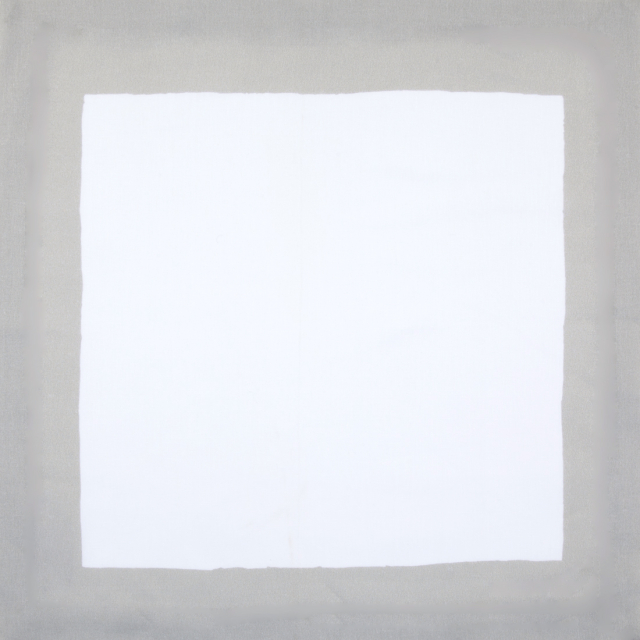 Cinta White Linen Napkin Concrete Grey Border