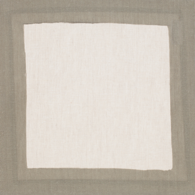 Cinta Natural Linen Napkin with Herb Green Sage Border