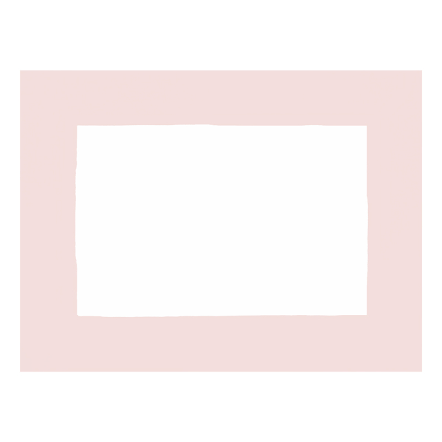 Huddleson white Italian linen placemat with a pink border