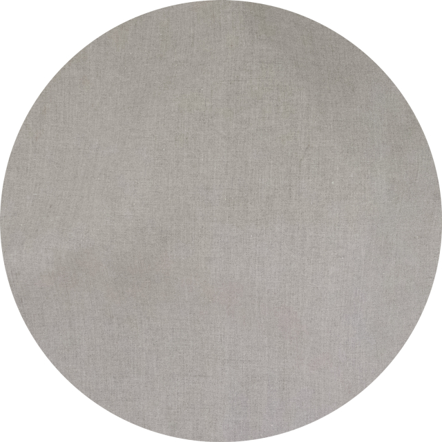Dark Natural Round Linen Tablecloth 