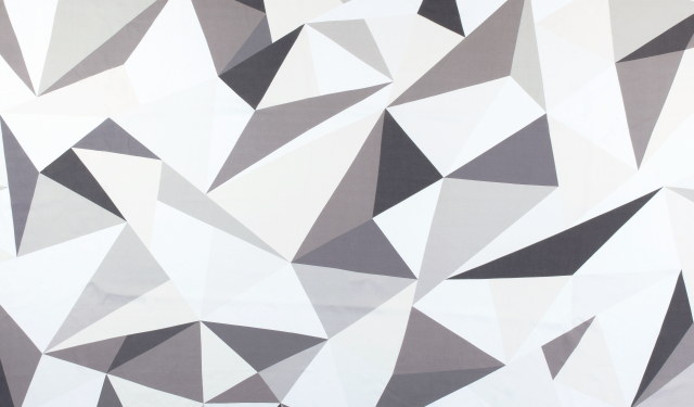 Geometric print rectangular tablecloth grey