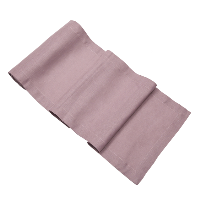 Heather lavender Italian linen table runner by Huddleson