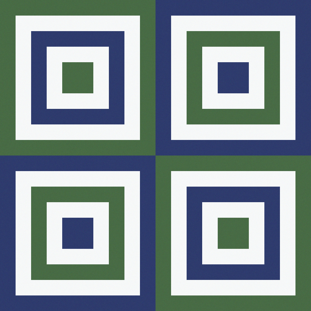 Huddleson Maze Blue Green Geometric Linen Napkin