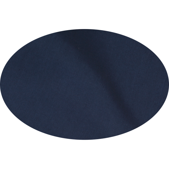 Navy Blue Oval Linen Tablecloth