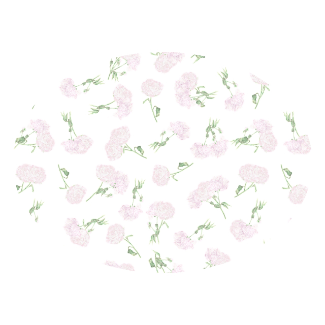 Peony Oval Linen Tablecloth