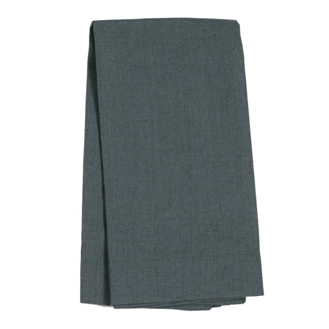 Petrol dark teal green linen napkin