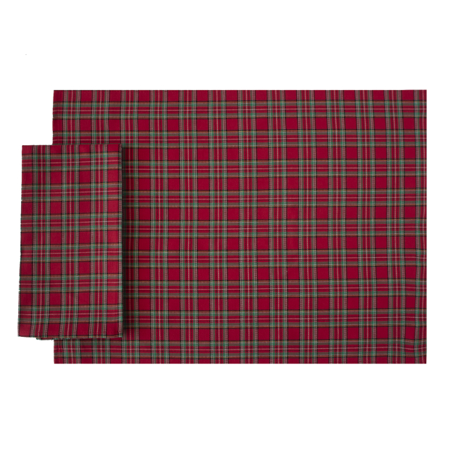 Plaid Christmas Placemats Red Green Check