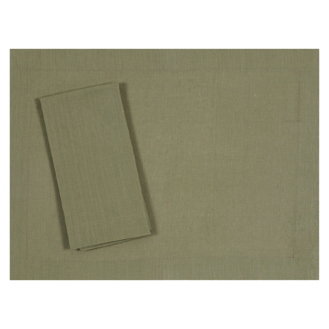 Sage Olive Green Linen Placemat