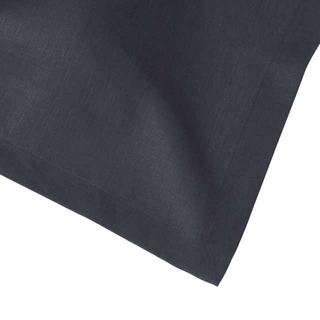 charcoal slate grey rectangular linen tablecloth