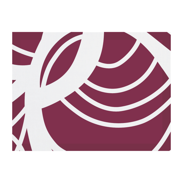 Huddleson berry dark red and white swirl Italian linen placemat